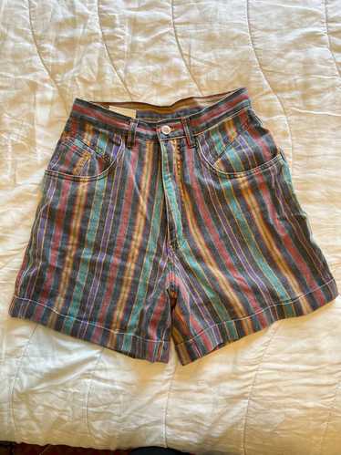 Bill Blass Vintage Multicolor Striped Denim shorts