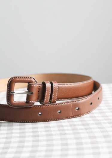 cognac leather belt