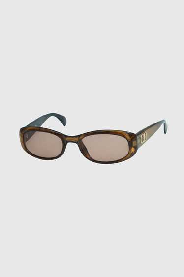 Dior Christian DIOR MACHA Brown Oval Sunglasses Vi