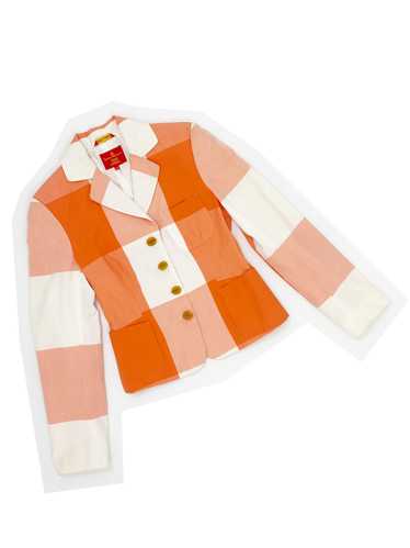 Vivienne Westwood S/S 2000 orange plaid jacket