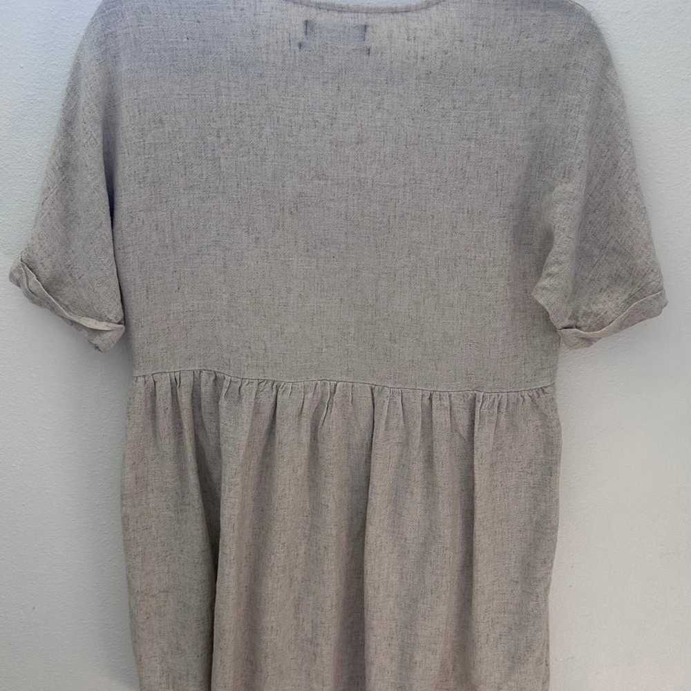 Urban Outfitters Linen Blend Short Sleeve Dress S… - image 2