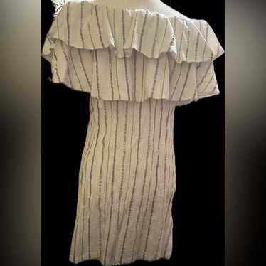 CHARLES HENRY Metallic Stripe Ivory Popover. Size… - image 1