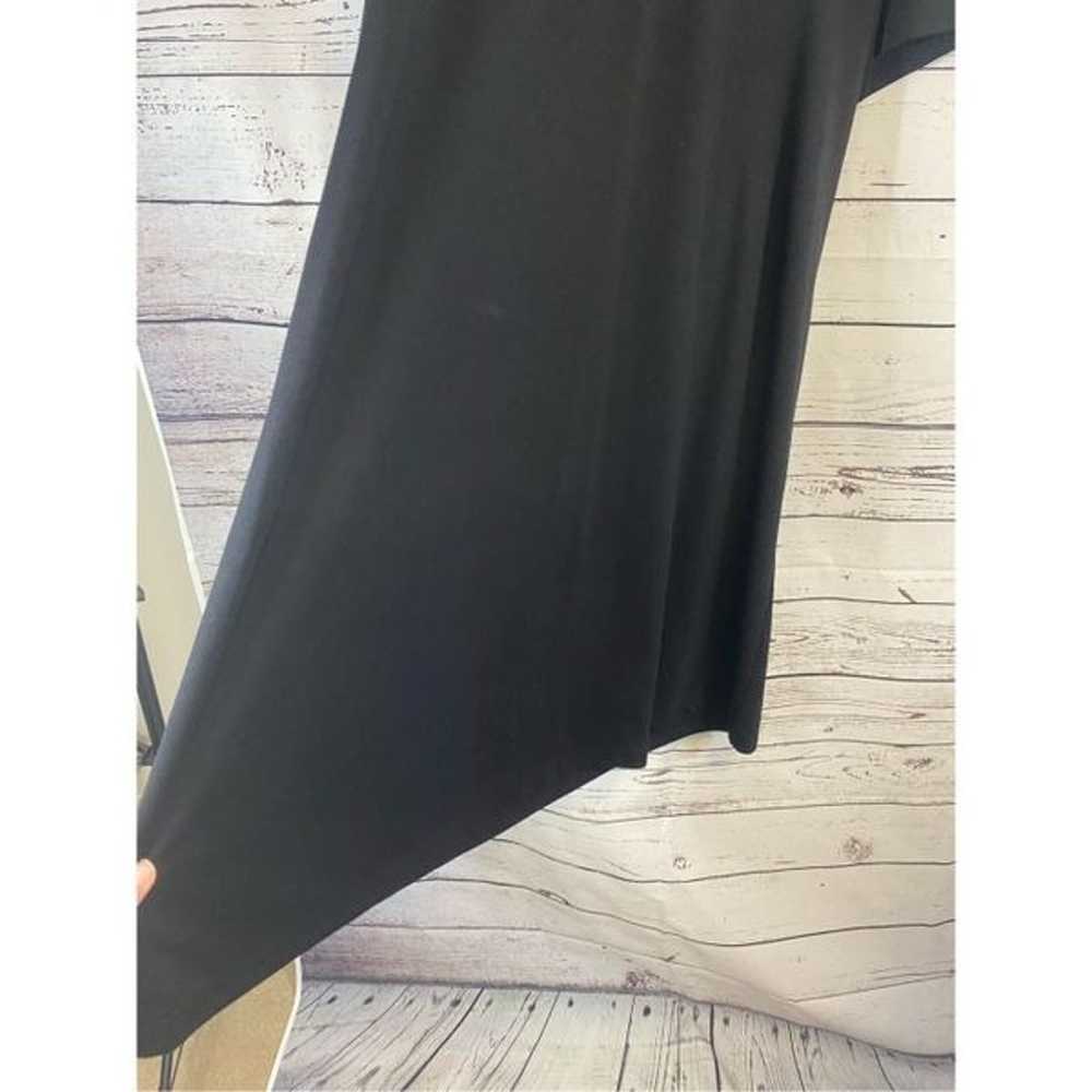 Susan Graver black midi poly rayon size 2X dress - image 2