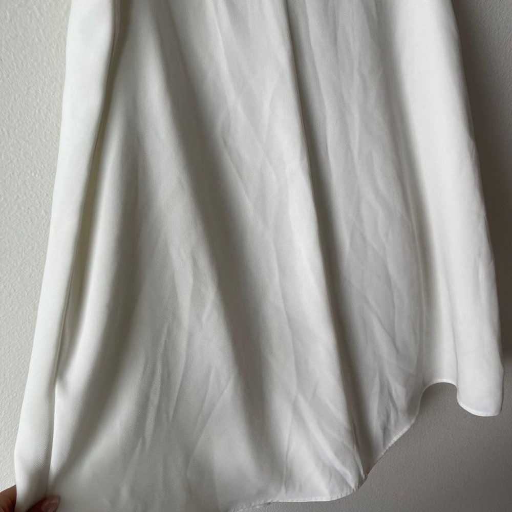 Zara White V-Neck Shift Dress - image 6