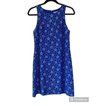 CeCe Blue Floral Sleeveless Dress