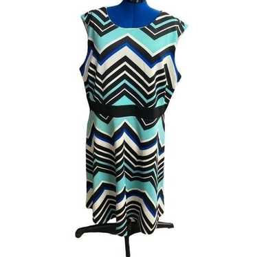 STUDIO ONE Women’s Geometric Design Dress Size 22… - image 1