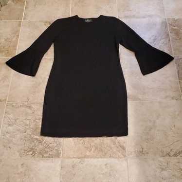 Lulus black bell sleeve sweater dress
