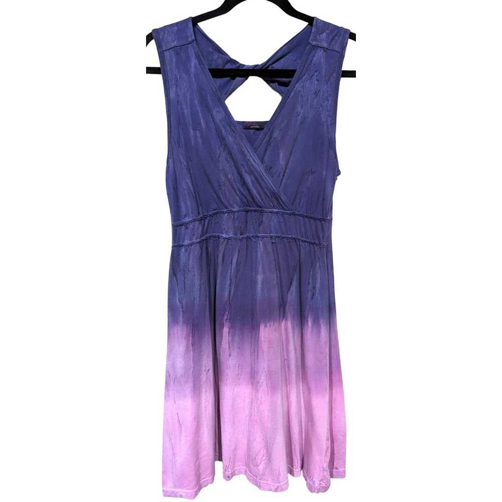 prAna Sarafina Dress Purple Ombra Twist back sz M… - image 1