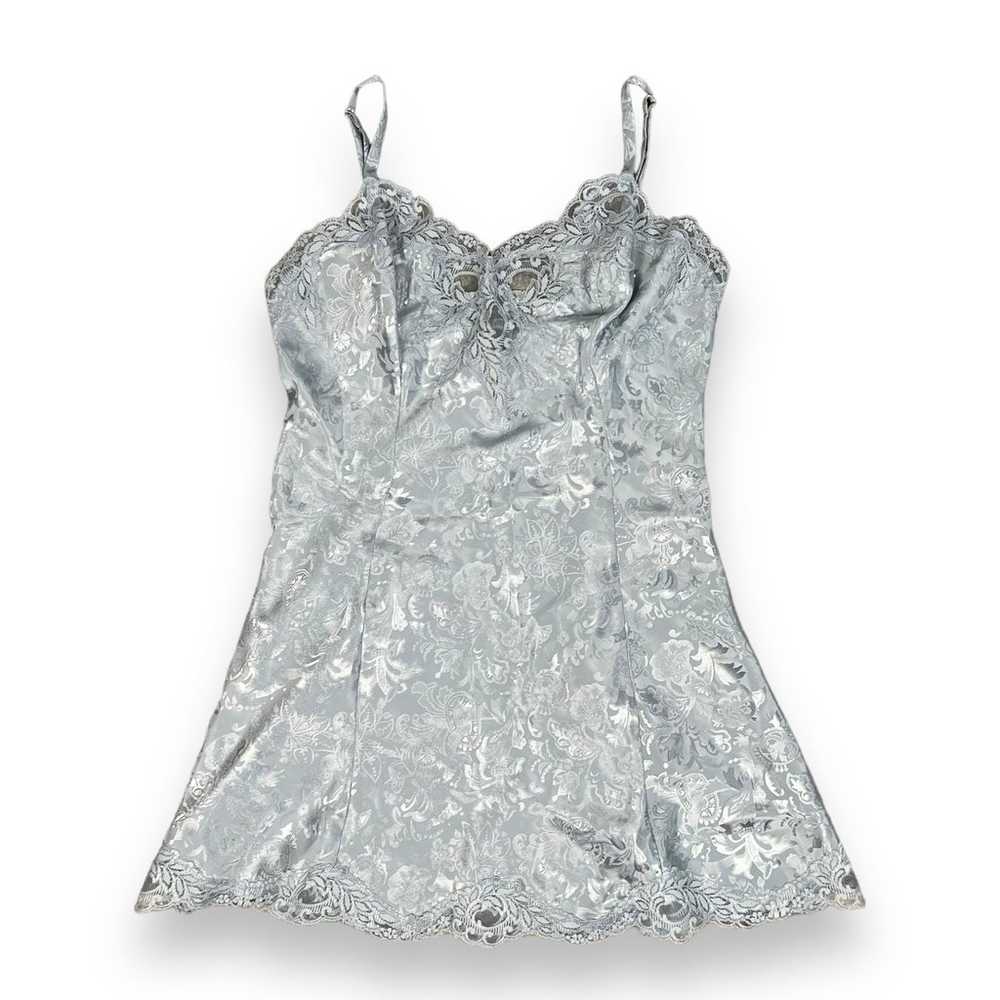 Vtg 90s Victoria’s Secret Satin Slip Dress Lace F… - image 5
