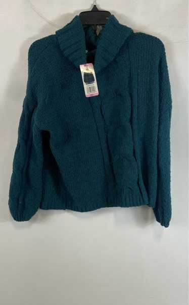 NWT Seven7 Womens Chenille Green Knitted Long Slee