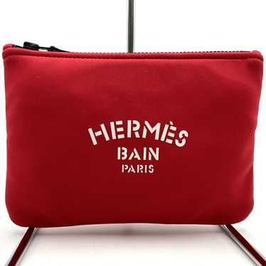 Hermes Hermes BAIN Neoban PM Pouch Red Nylon Wome… - image 1