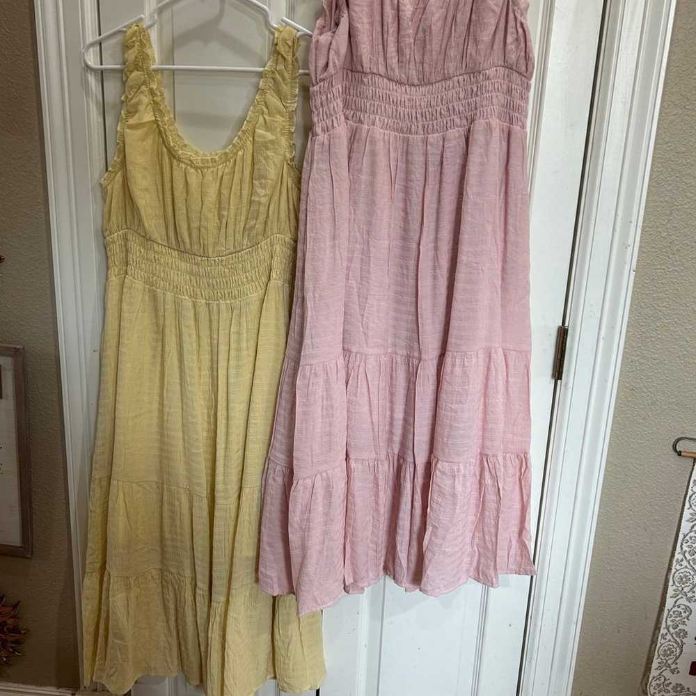 Bundle of flowy summer midi smocked dresses - image 2