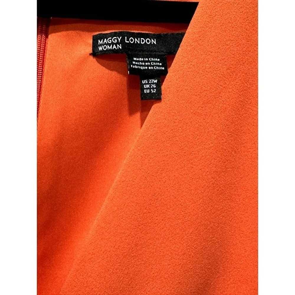 MAGGY LONDON Women's Orange Dress 22W - image 3