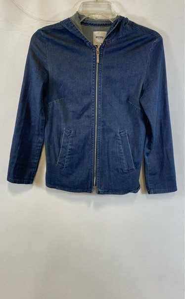 Moschino Jeans Blue Full Zip Up Blouse - Size 8