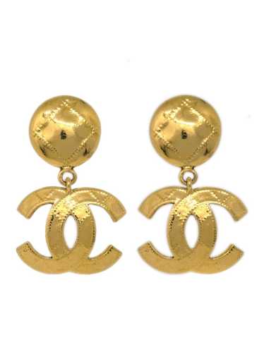 CHANEL Pre-Owned 1994 CC dangle clip-on earrings … - image 1