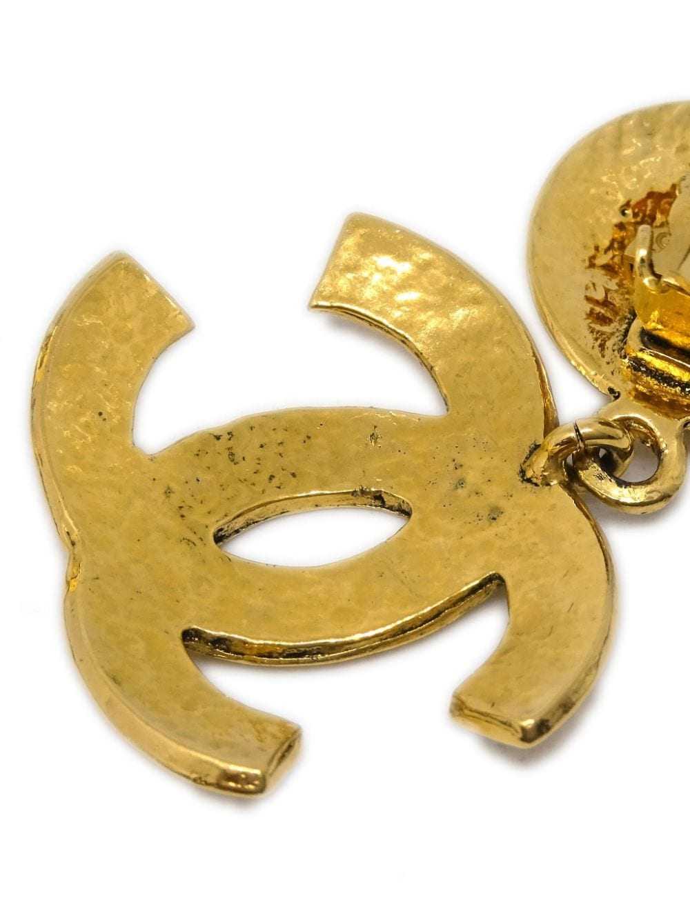 CHANEL Pre-Owned 1994 CC dangle clip-on earrings … - image 2