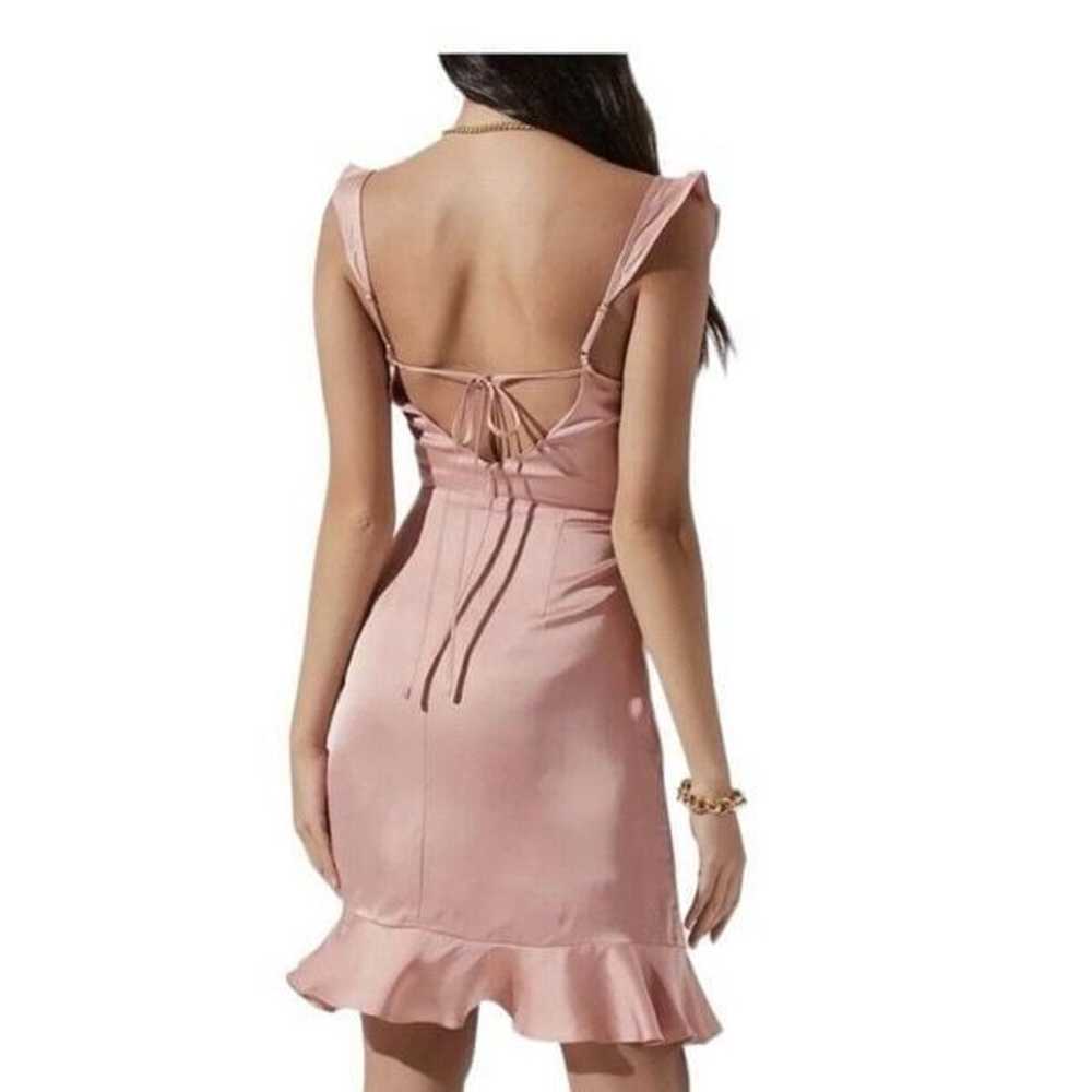 ASTR The Label Maria Ruffle Mini Rose Dress Size … - image 2
