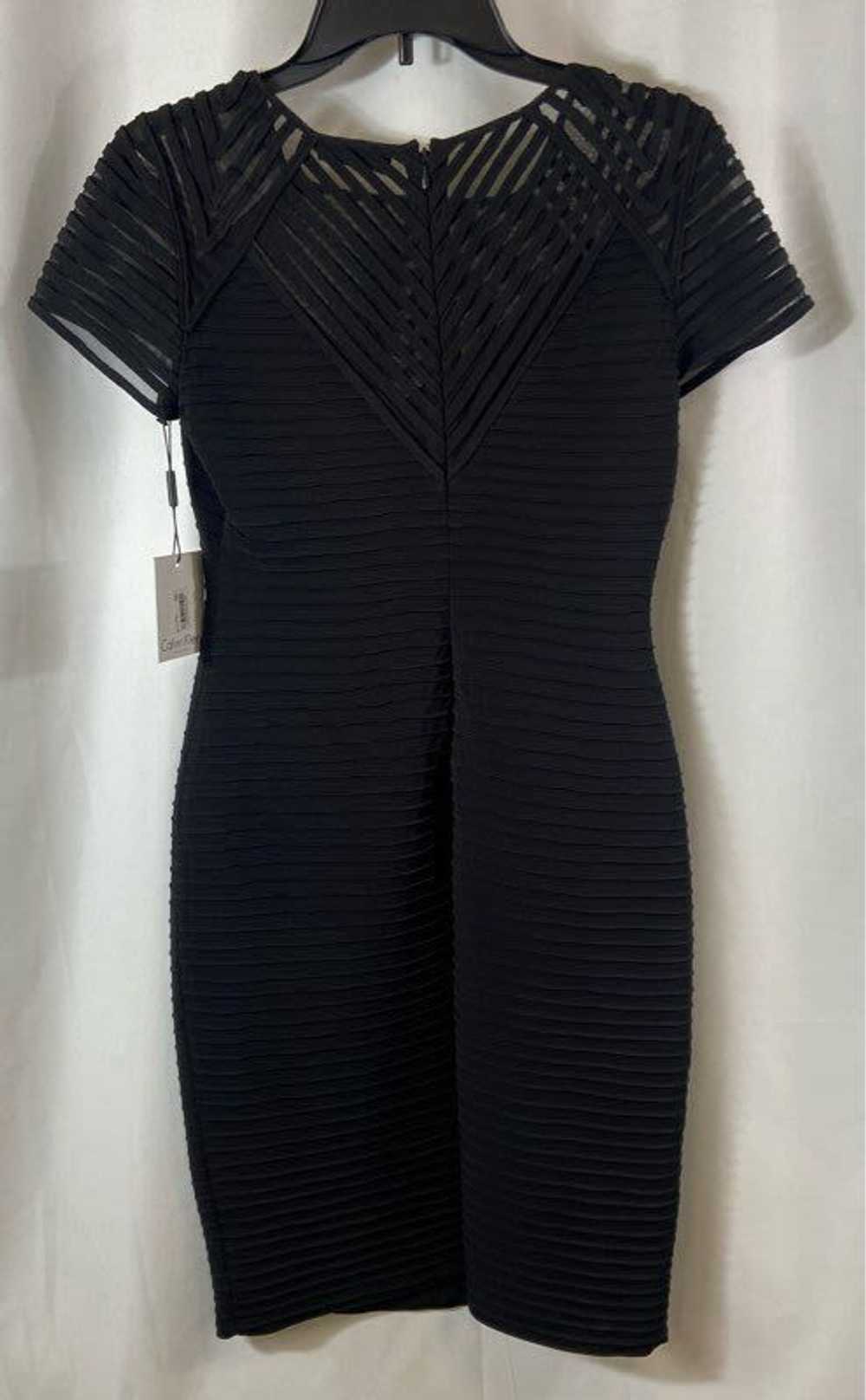 NWT Calvin Klein Womens Black Cap Sleeve Back Zip… - image 2
