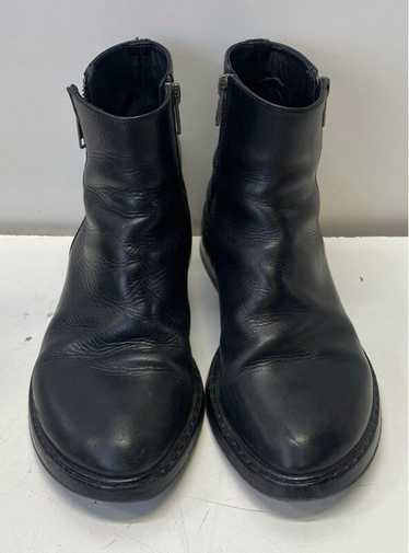 Ann Demeulemeester Leather Double Zip Boots Black 