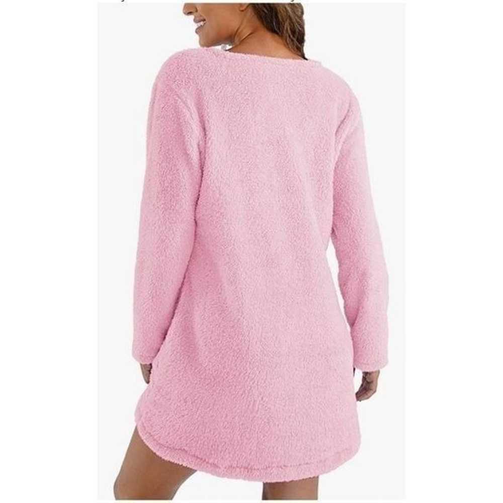Oversized Fuzzy Tunic Pullover Sherpa Color Block… - image 2