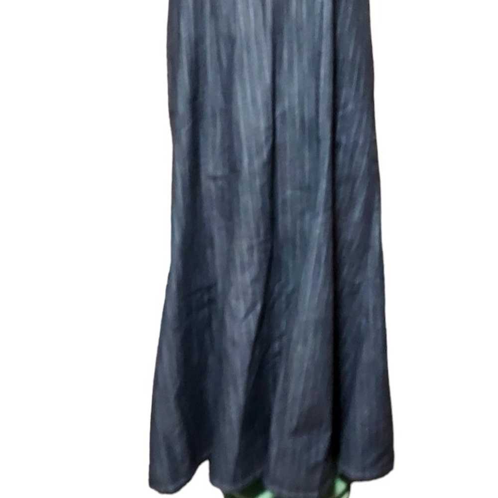 Amish Mennonite Cape Dress L Maxi Bust 42" Denim … - image 1