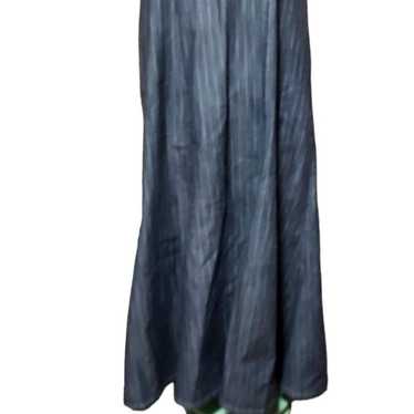 Amish Mennonite Cape Dress L Maxi Bust 42" Denim … - image 1