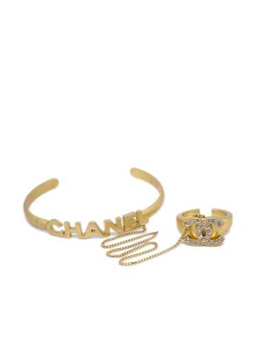 CHANEL Pre-Owned 2001 CC bangle and ring set - Gol