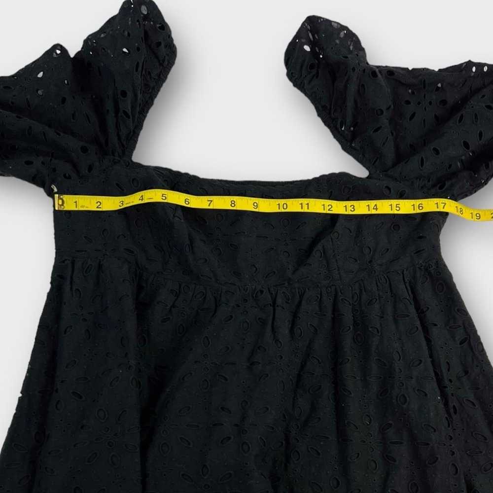 Wilfred Black Eyelet Lace Puff Sleeve Dress Size … - image 3