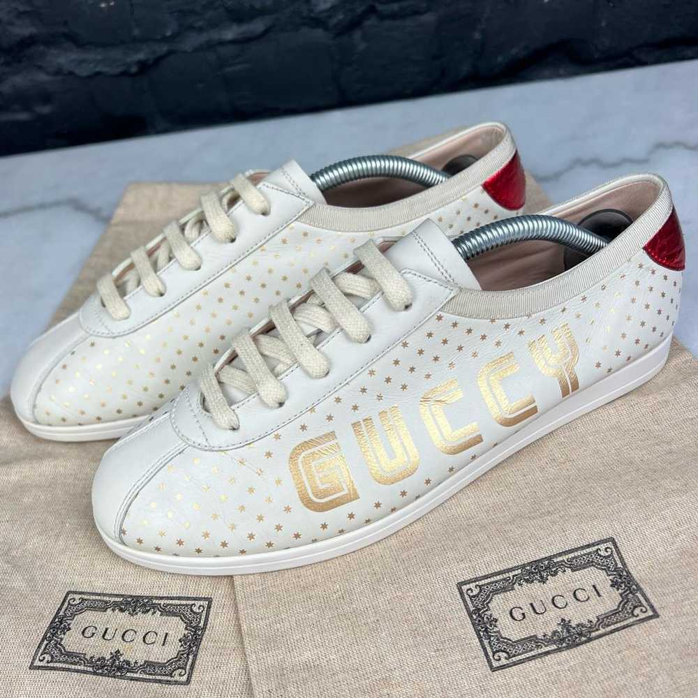 Gucci Falacer leather trainers - image 2