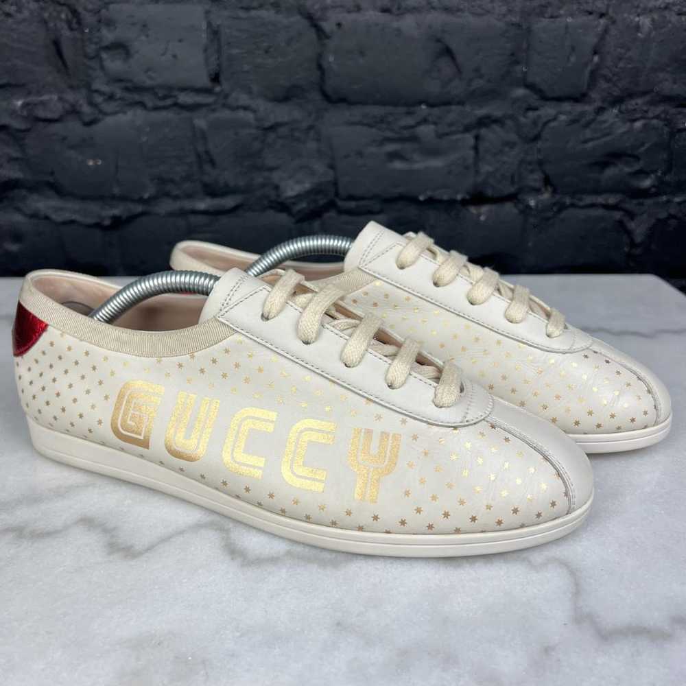 Gucci Falacer leather trainers - image 4