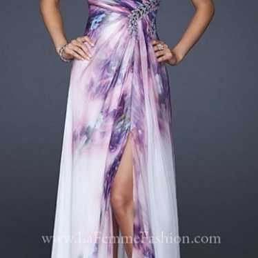 La Femme 17300 Lavender Strapless Dress