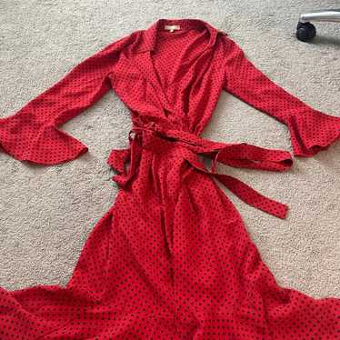 Michael Kors Runway Collection Red Silk Dress 8