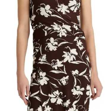 Ralph Lauren Italy Purple Label Brown Floral Dres… - image 1