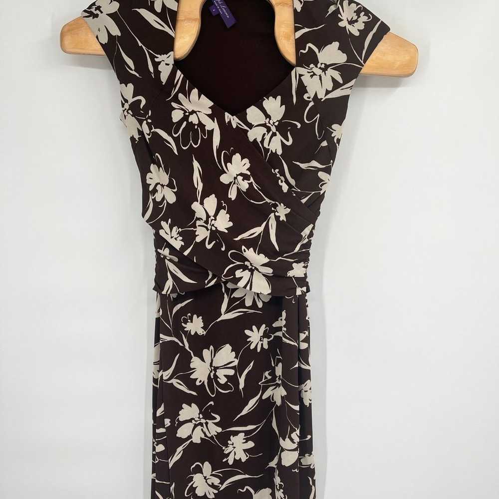 Ralph Lauren Italy Purple Label Brown Floral Dres… - image 2