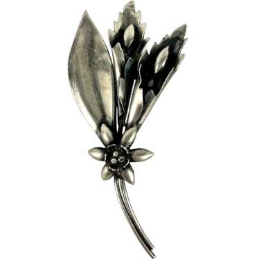 Sterling Silver Coro Flower Brooch
