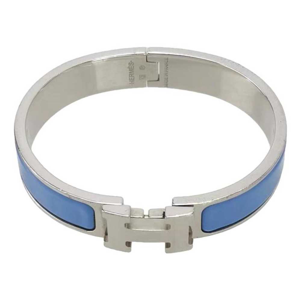Hermès Clic H silver gilt bracelet - image 1
