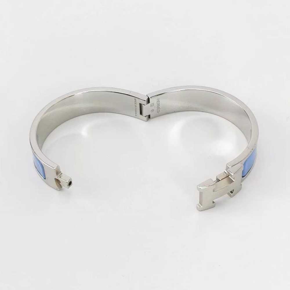 Hermès Clic H silver gilt bracelet - image 3