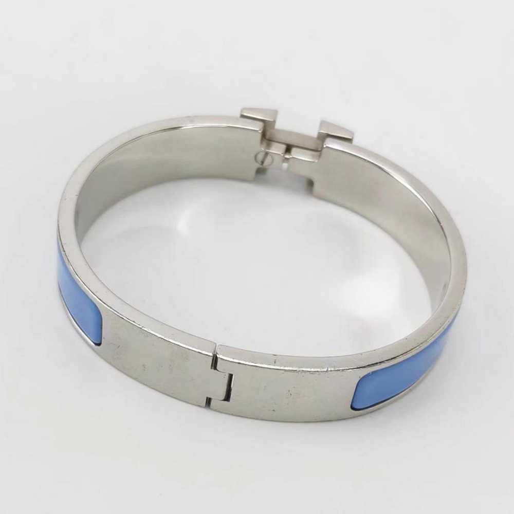 Hermès Clic H silver gilt bracelet - image 4