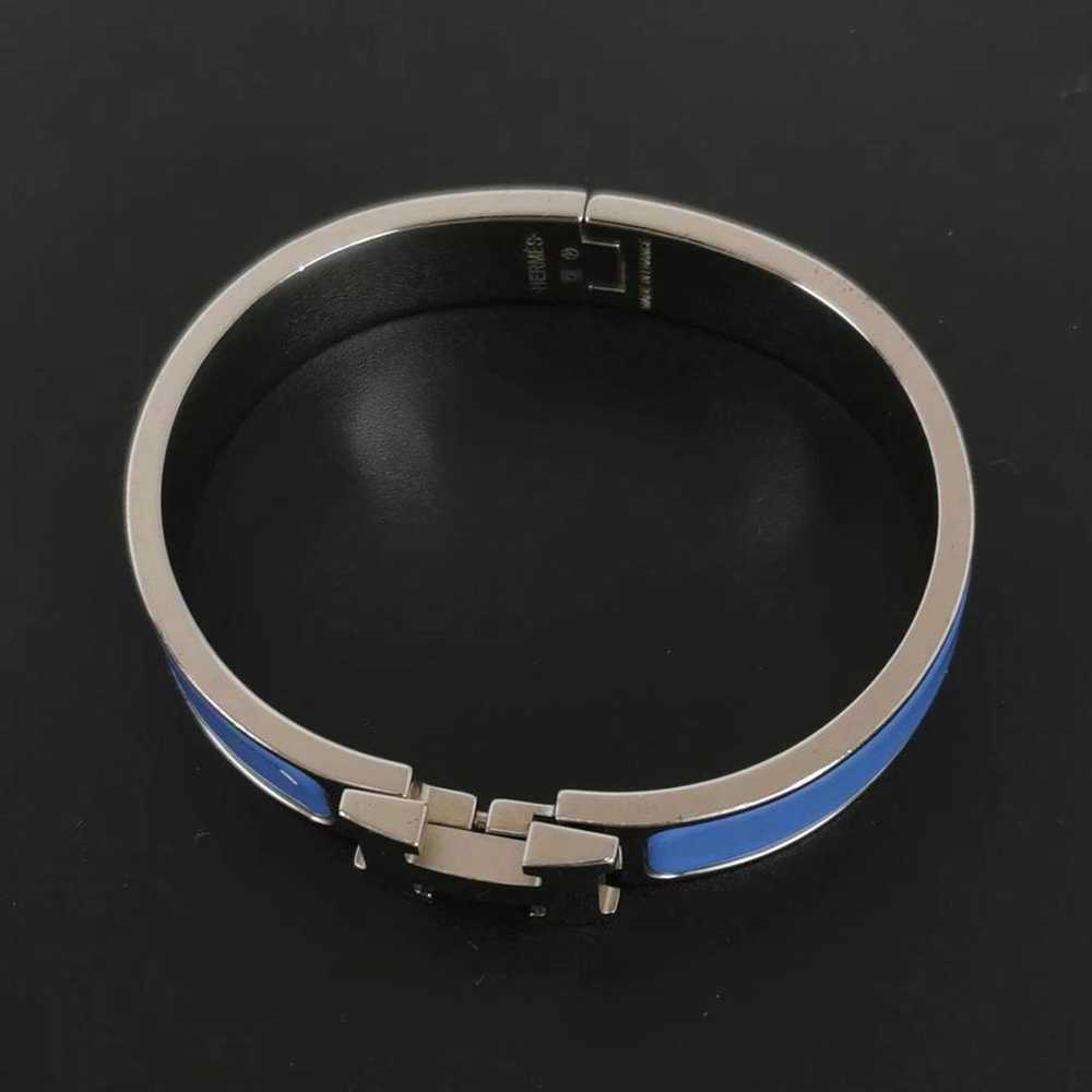 Hermès Clic H silver gilt bracelet - image 5