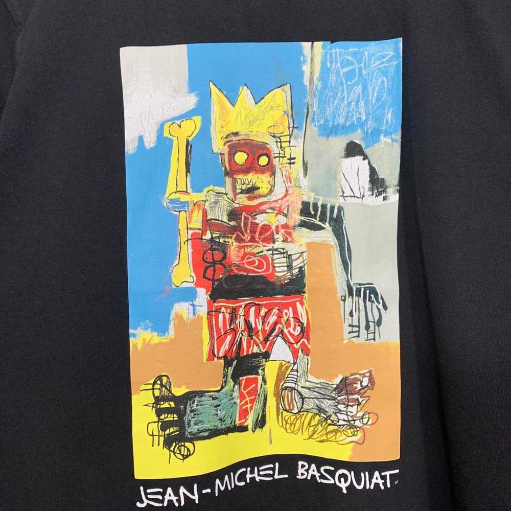 Jean-Michel Basquiat Art Black Tee Uniqlo UT Size… - image 2