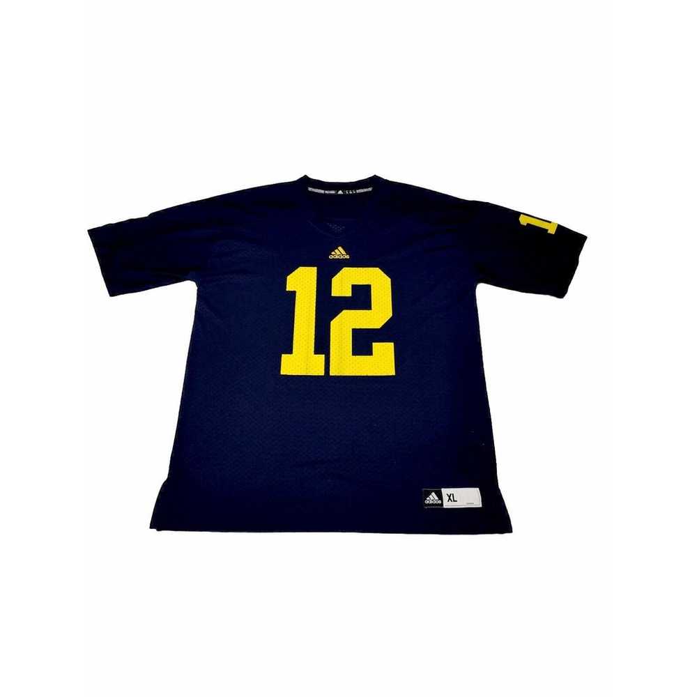 Vintage Adidas Michigan Wolverines #12 Men’s XL F… - image 1