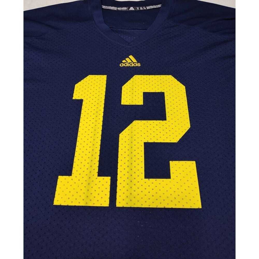 Vintage Adidas Michigan Wolverines #12 Men’s XL F… - image 4