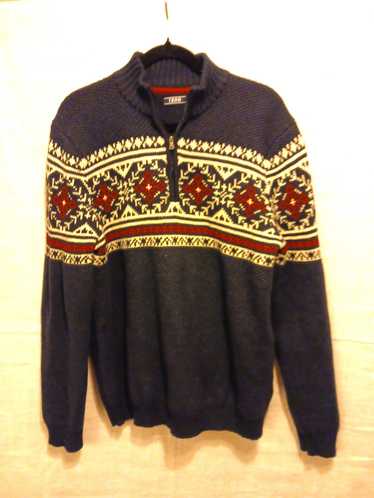 Izod Nordic Pullover Cotton Fair Isle Sweater Alpi