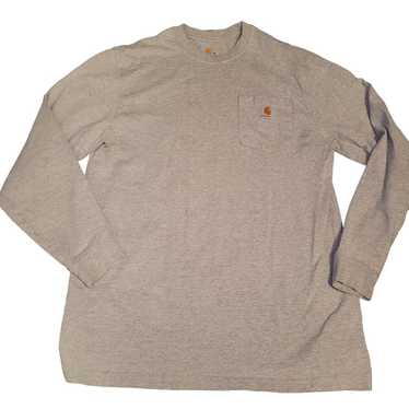Carhartt Men's Workwear Pocket Long Sleeve Gray T-