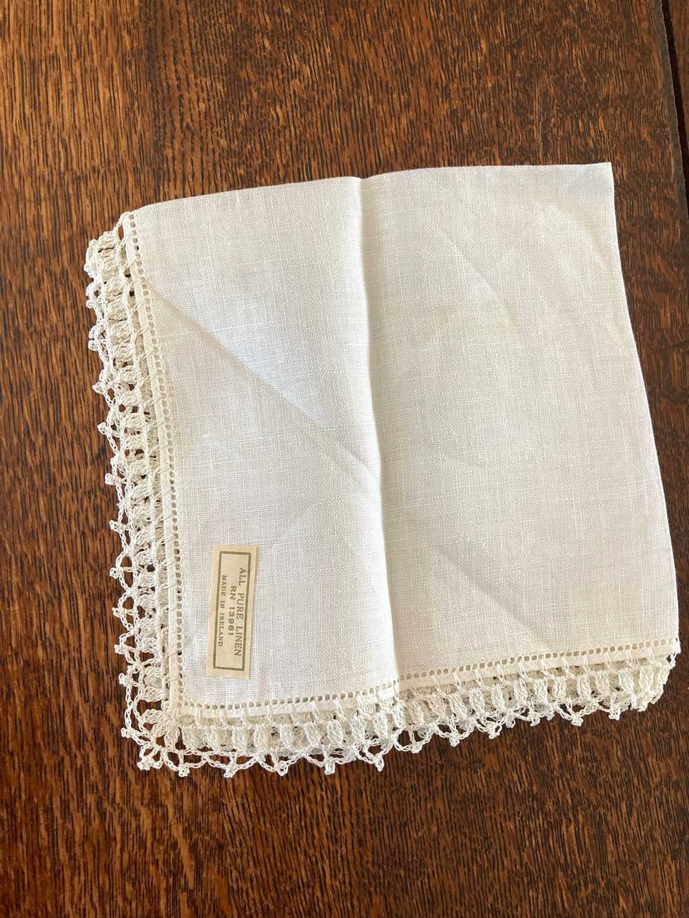 Set of 6 Vintage Crochet Lace Edge Hankies - image 4