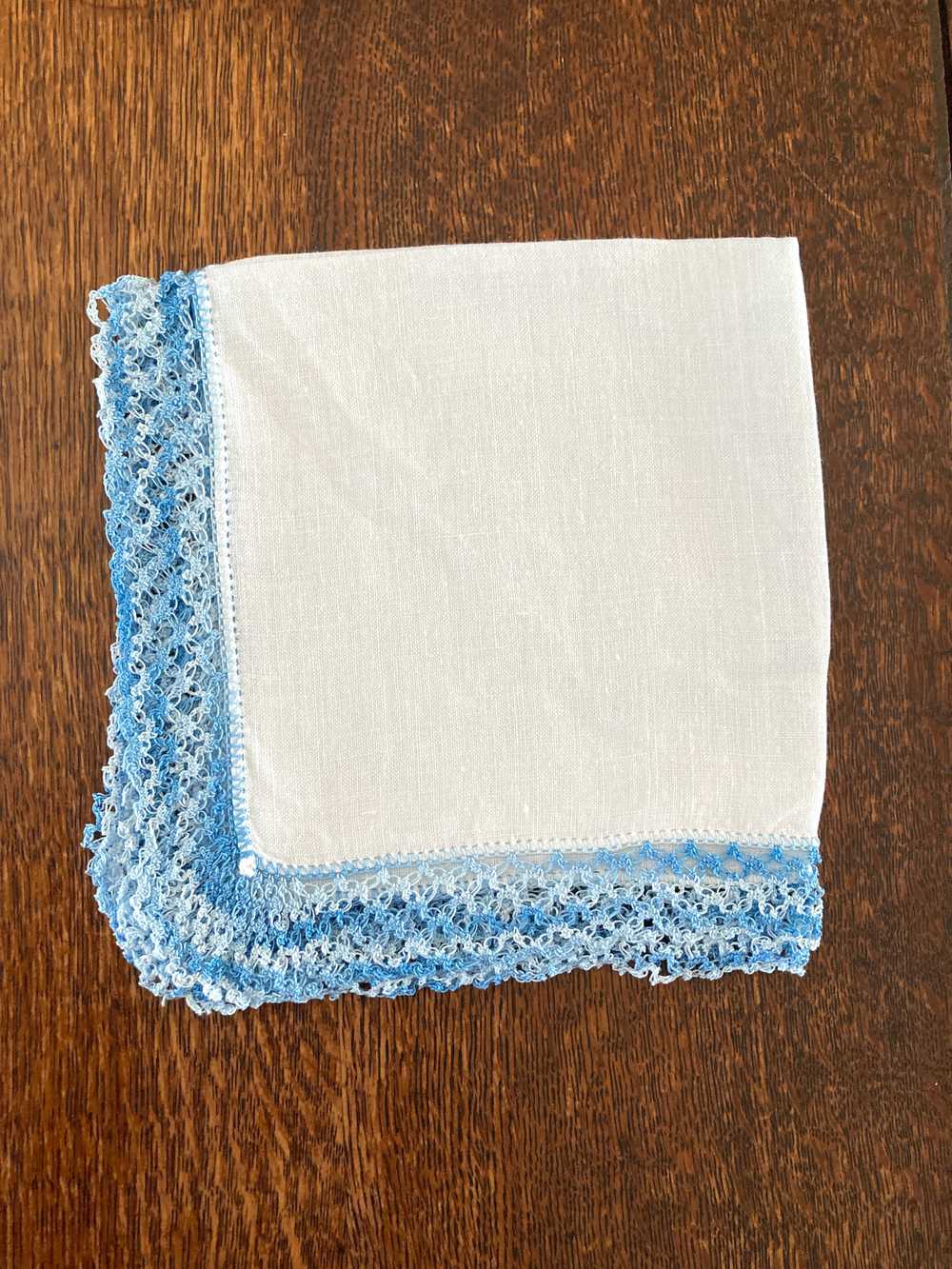 Set of 6 Vintage Crochet Lace Edge Hankies - image 6