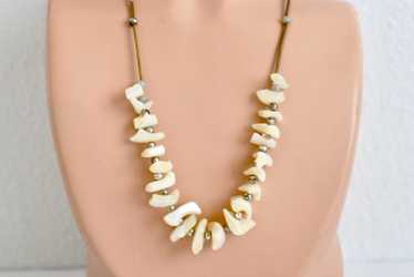 Vintage 1970s Chunky BoHo Style Mother of Pearl N… - image 1