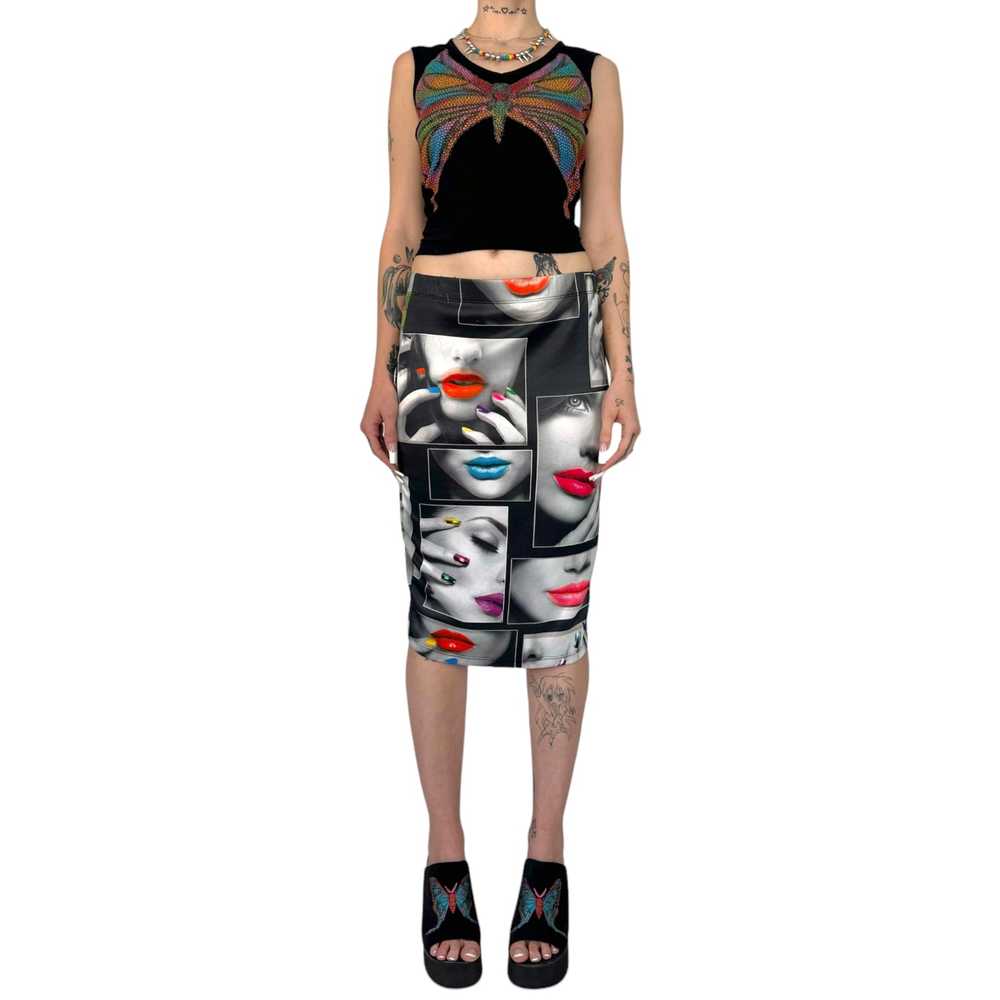 Digital Allover Print Midi Skirt (S/M) - image 1