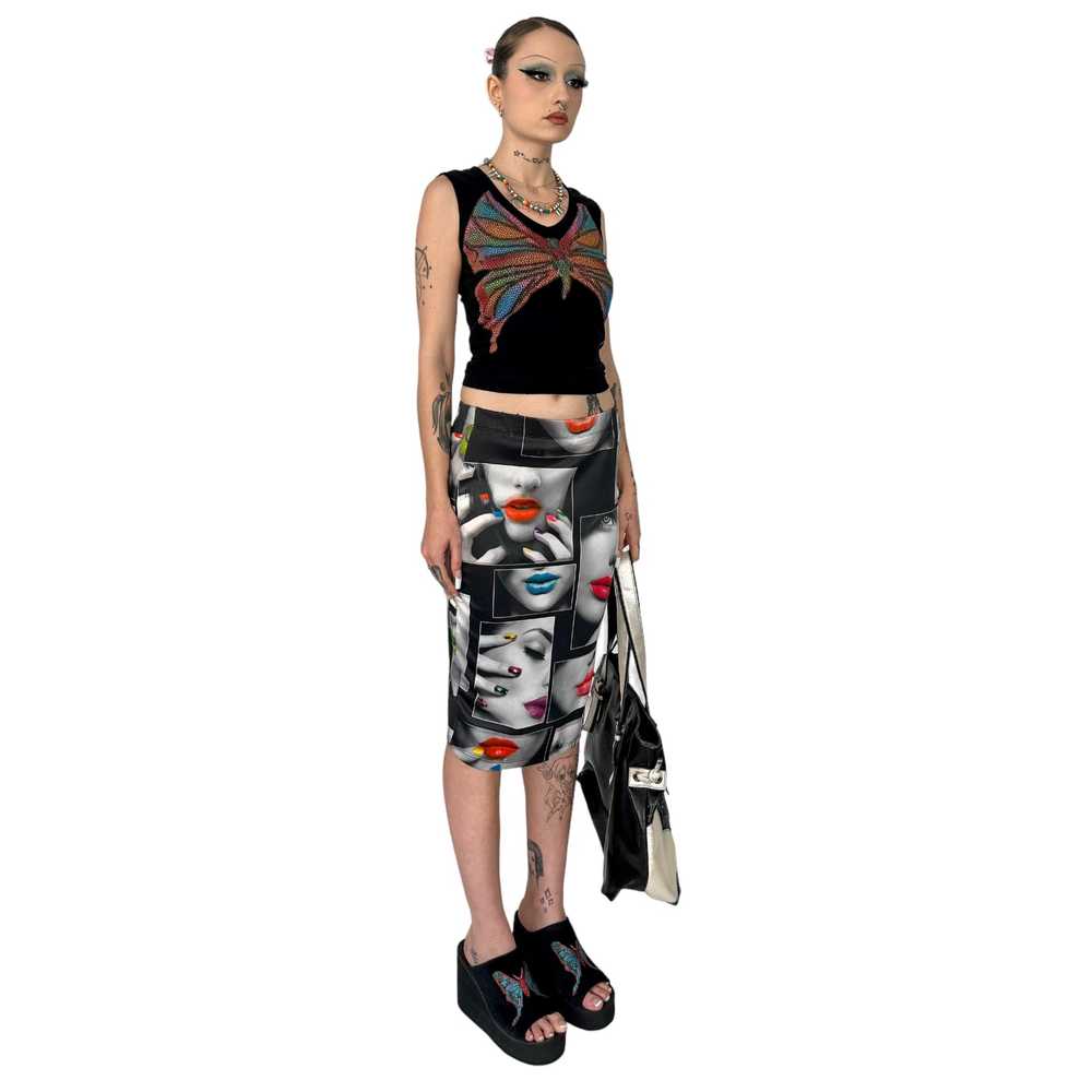 Digital Allover Print Midi Skirt (S/M) - image 3