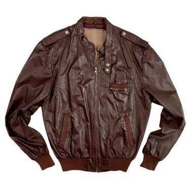 Vintage 1980s brown leather jacket - Gem